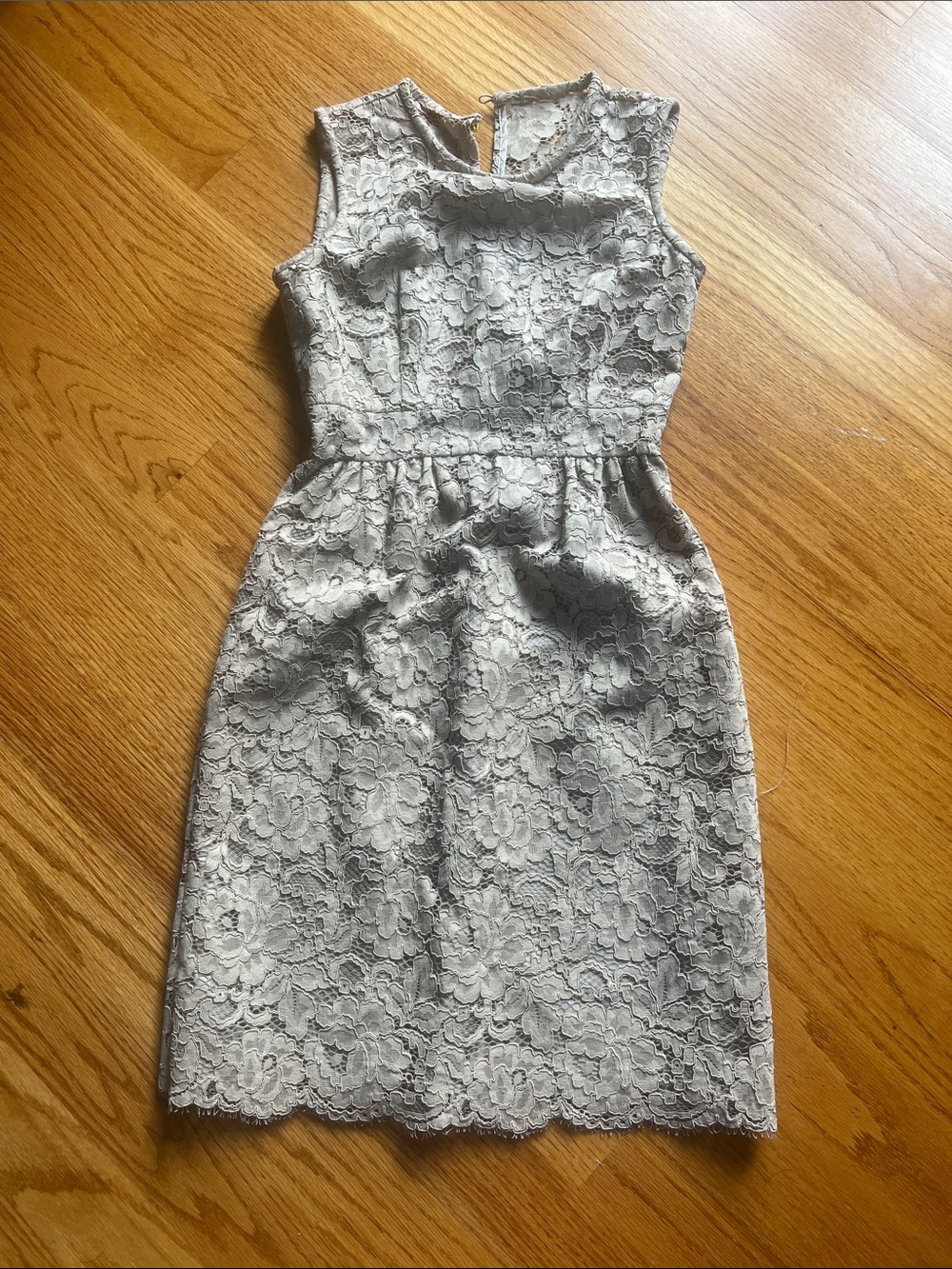 kate spade Lace floral sheath mushroom Midi Sheath Dress 4 NWT